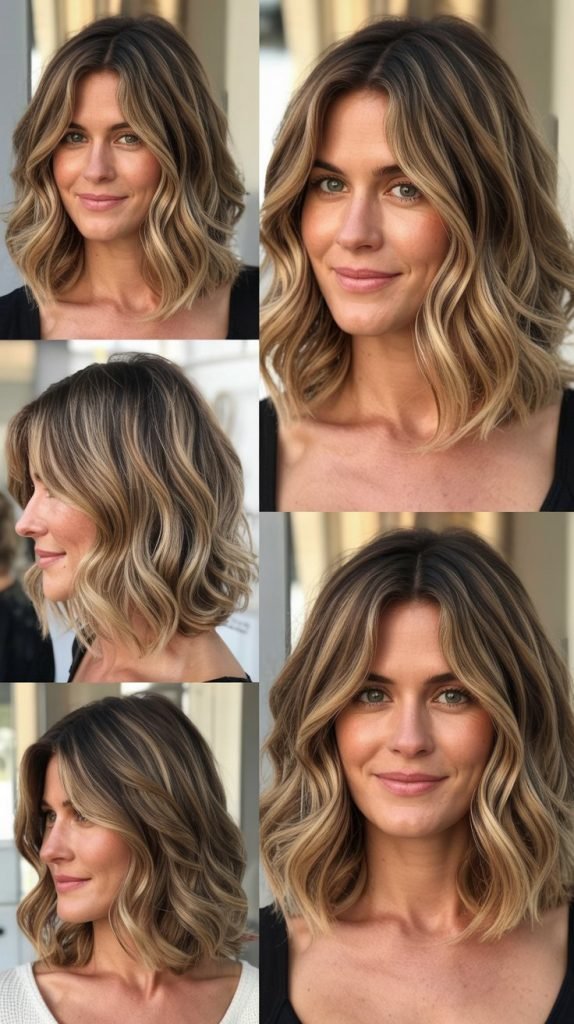The Wavy Lob with Balayage