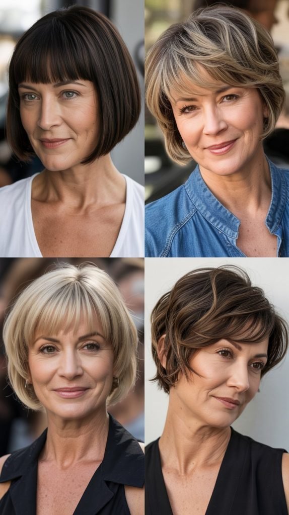 . Modern Bob with Piece-y Micro Fringe