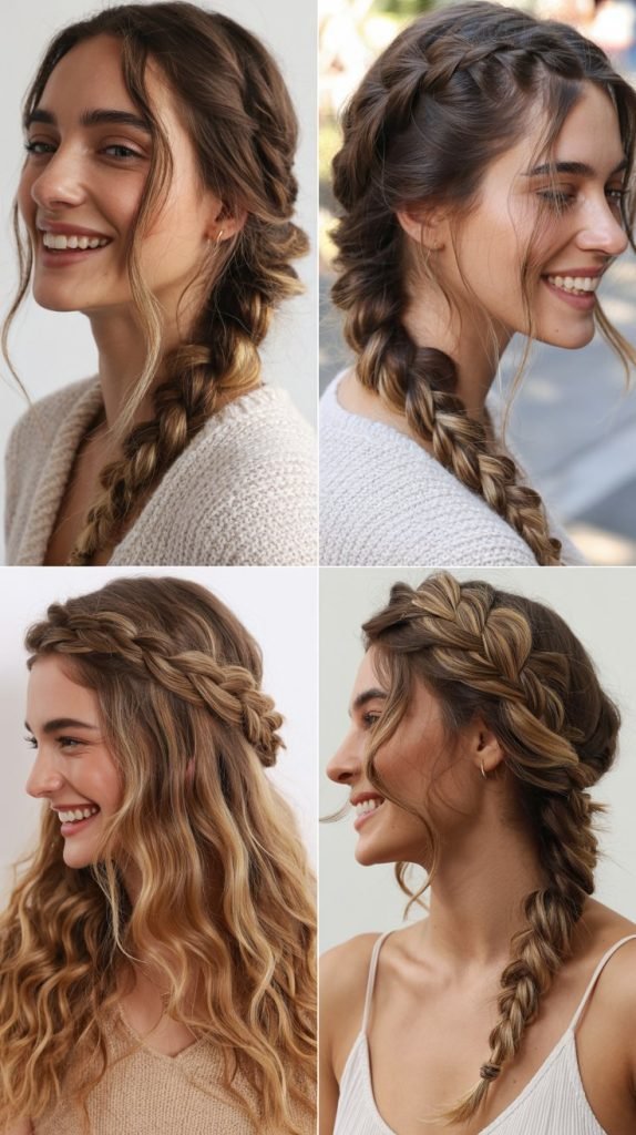 Boho Side Braid with Face-Framing Pieces
