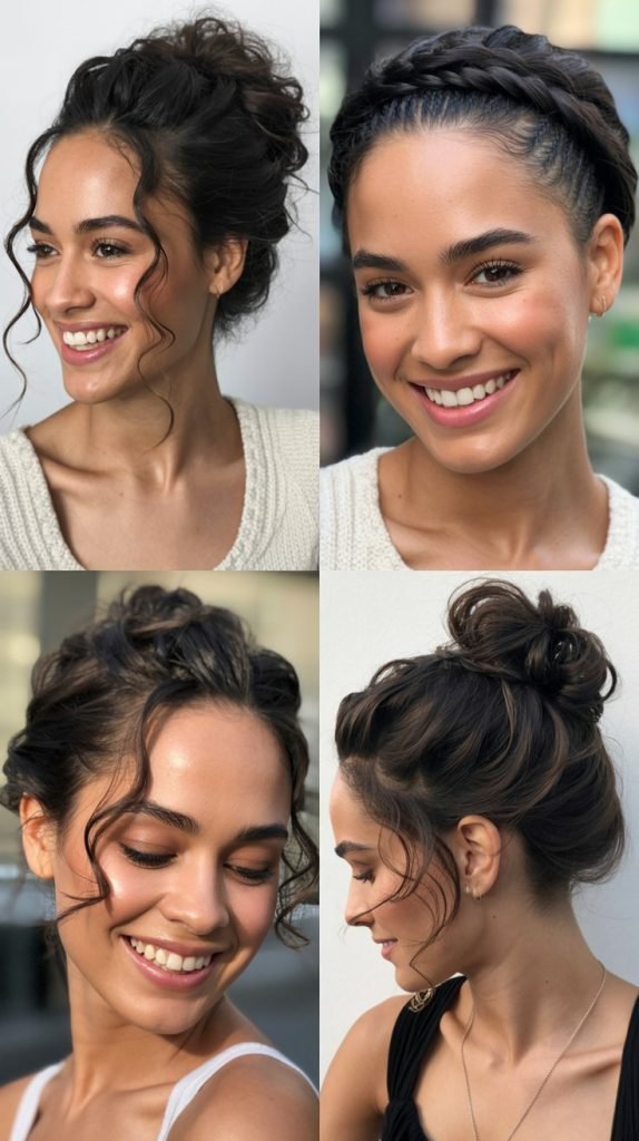 . Asymmetrical Braided Updo