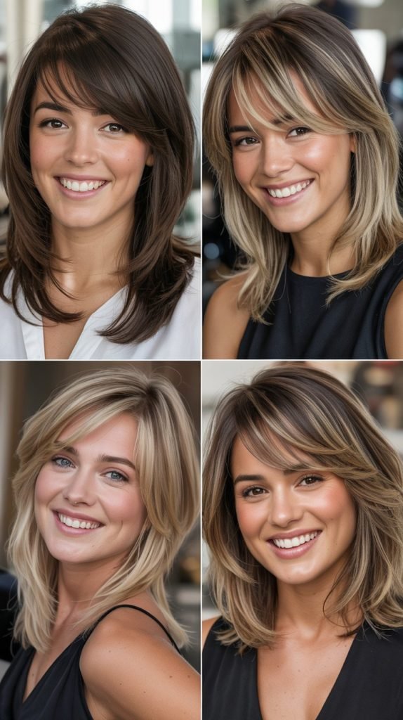  Side-Swept Bangs With Graduated Layers