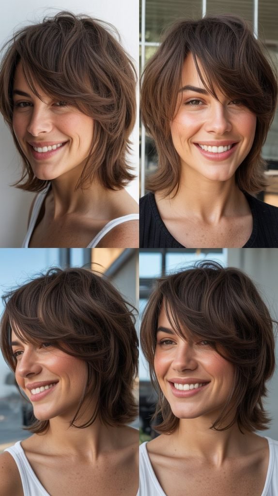 Razored Ends with Choppy Side Bangs