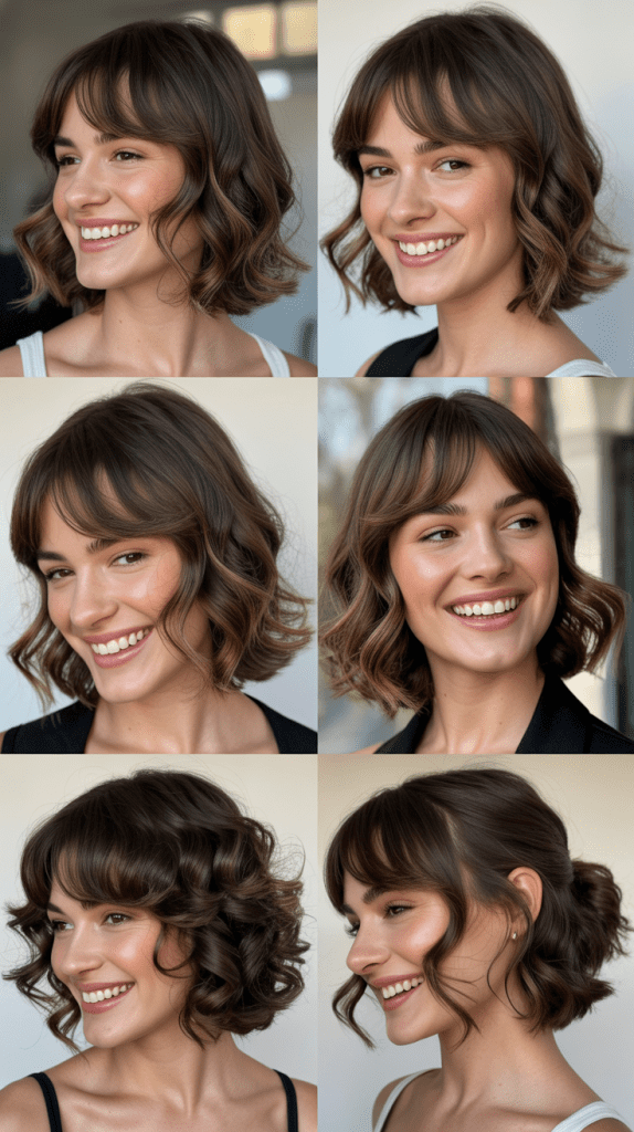 Layered Medium Cut with Face-Framing Side Bangs