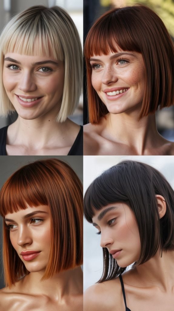 Micro Bangs with Blunt Mid-Length Cut