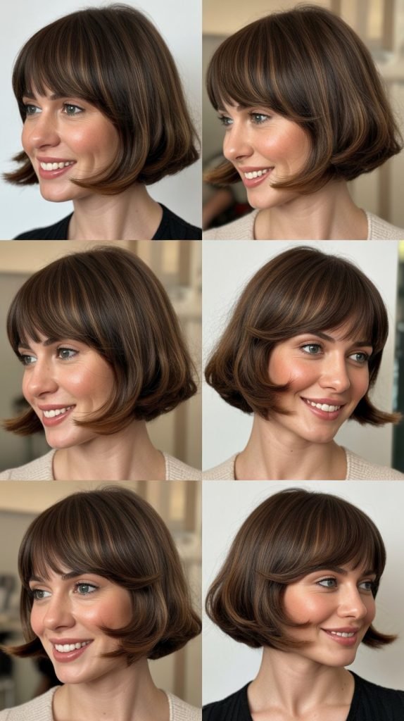 . Tapered Bangs with Graduated Bob