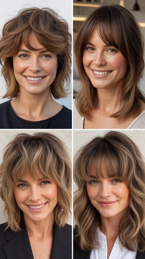 Textured Piecey Bangs with Volume