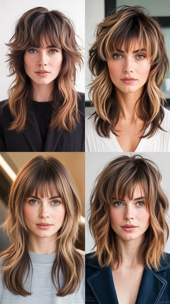  Dimensional Wolf Cut With Layered Bang