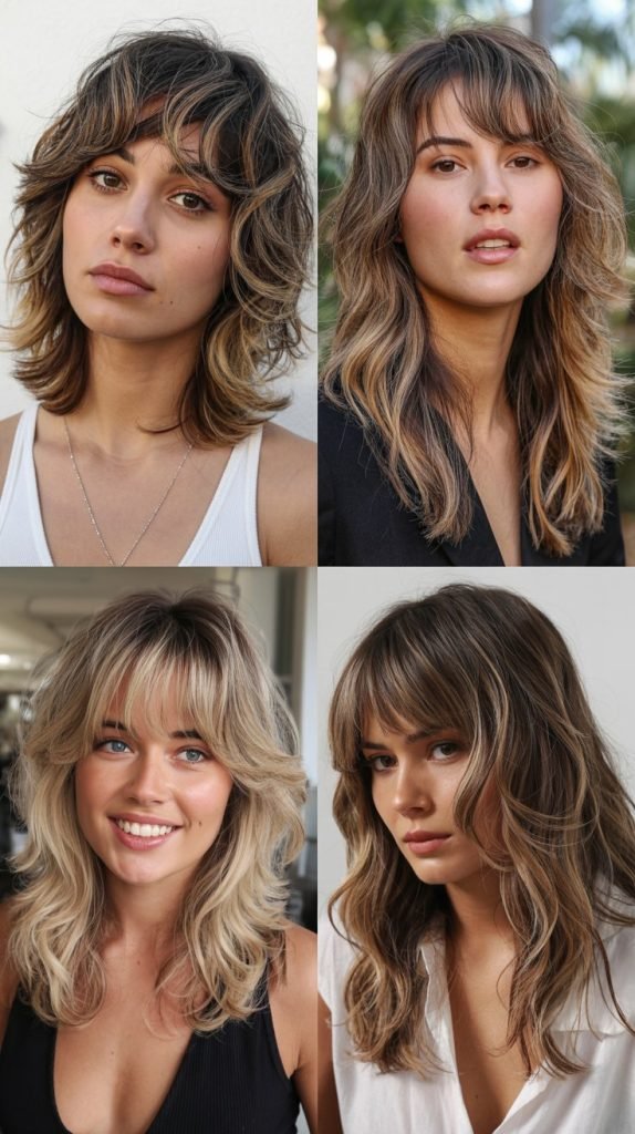  Beachy Wolf Cut With Salty-Textured Bangs