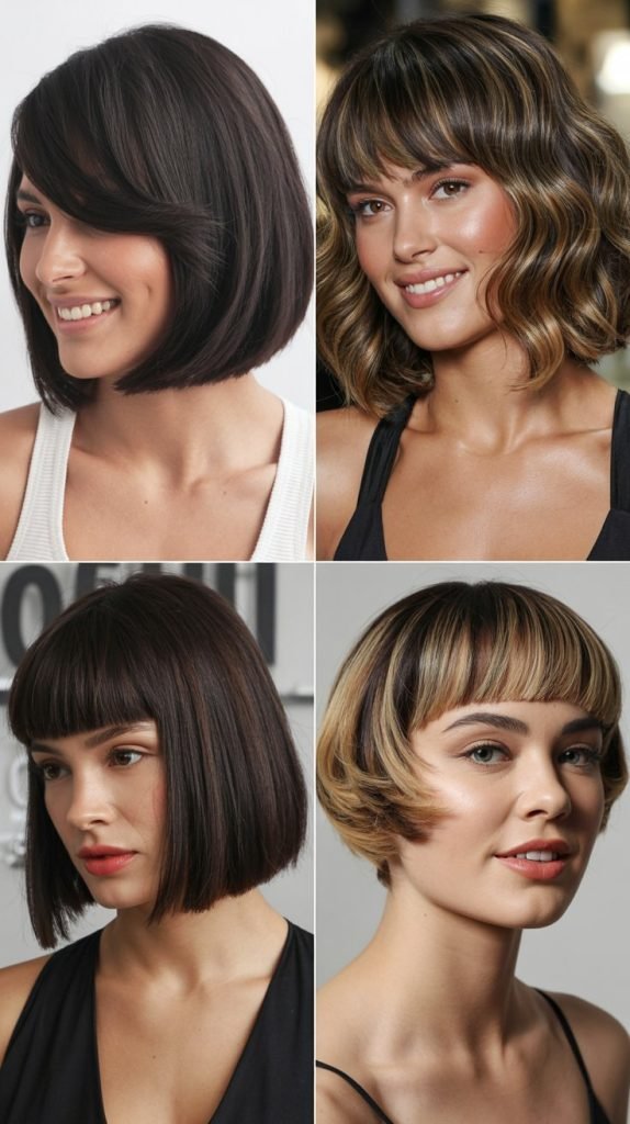 Retro-Inspired Bob With Long Pin-Up Bangs