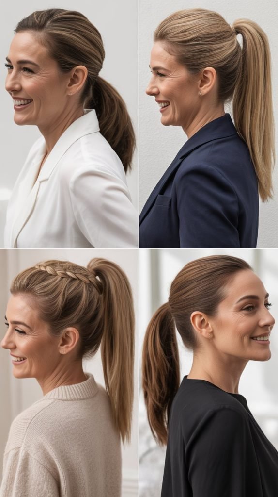 Side-Swept Bangs with Medium Layers
