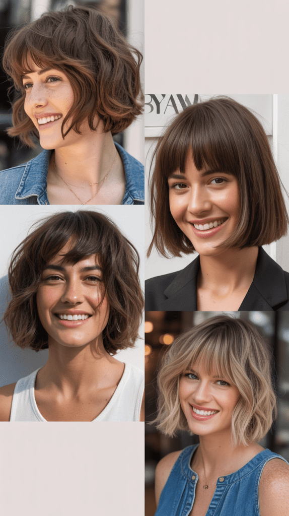 Shaggy Bob With Long Bangs