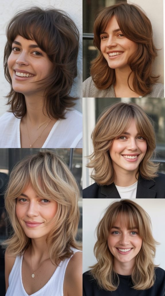  Layered Shag With Curtain Bangs