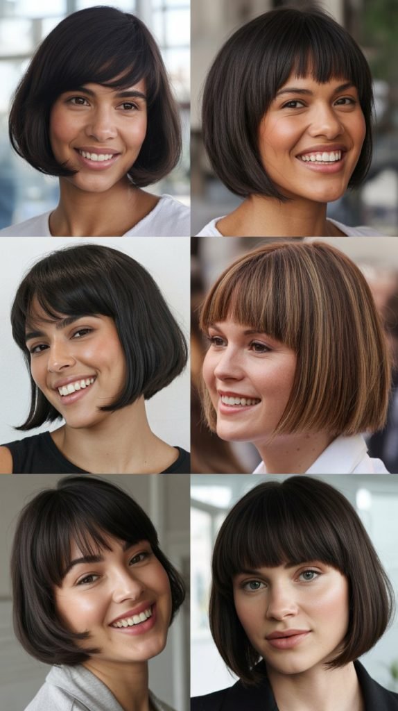 A-Line Bob With Angled Bangs
