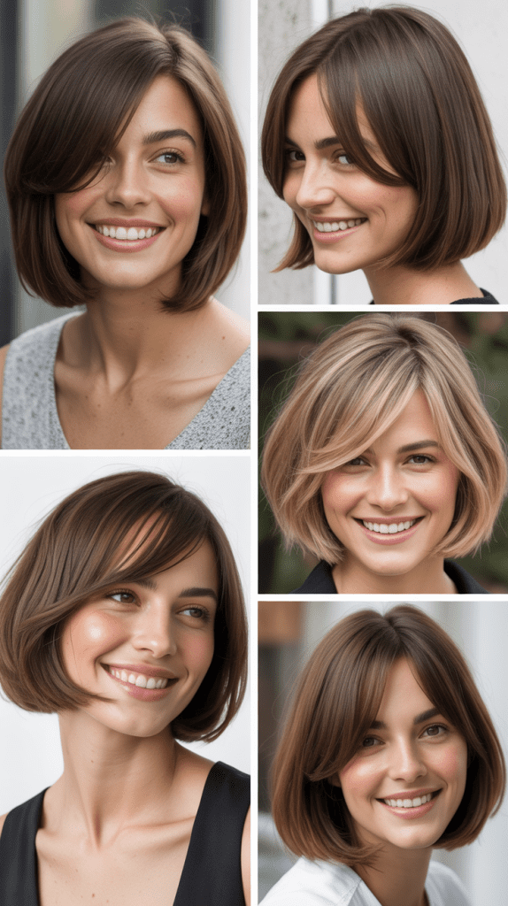 Angled Bob With Long Angled Bangs