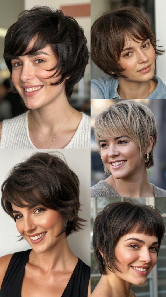 Layered Pixie Bob Hybrid with Face Sweep