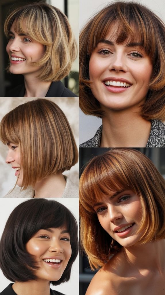 Graduated Bob With Wispy Fringe