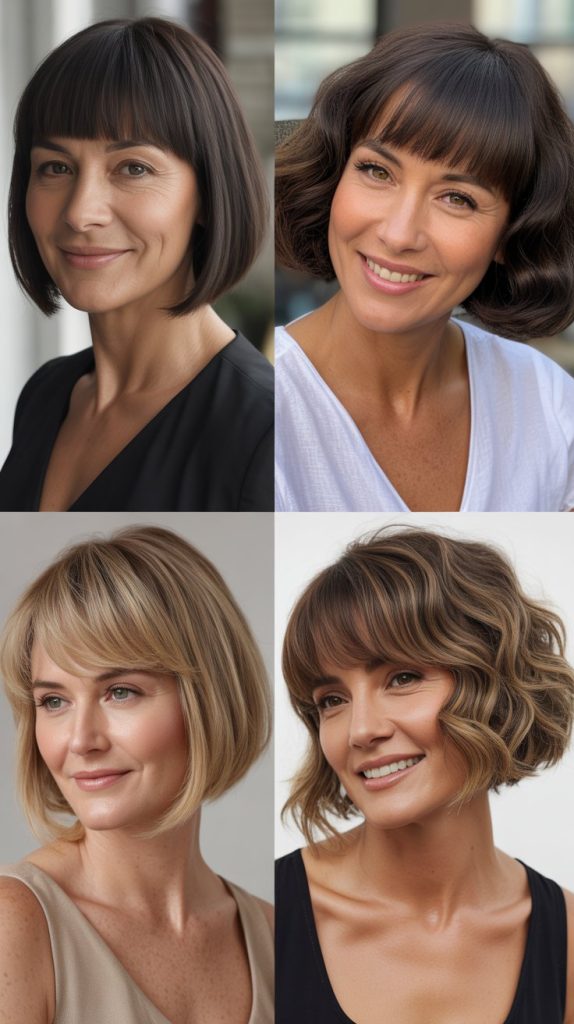 . Asymmetrical Bob with Blunt Bangs