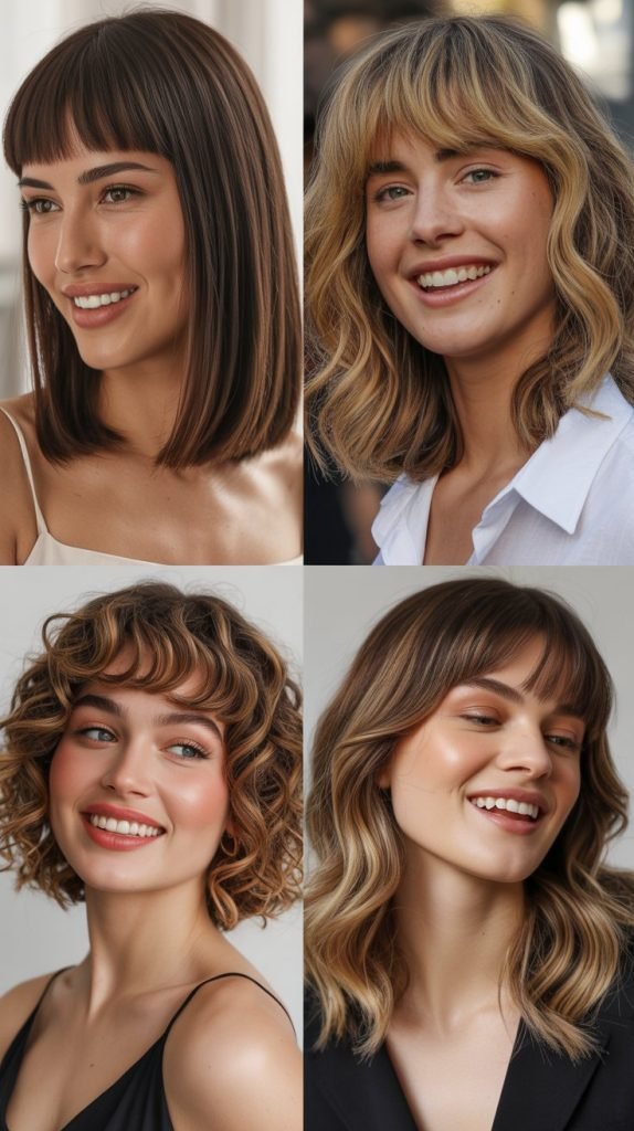 Shoulder-Length With Face-Framing Bangs