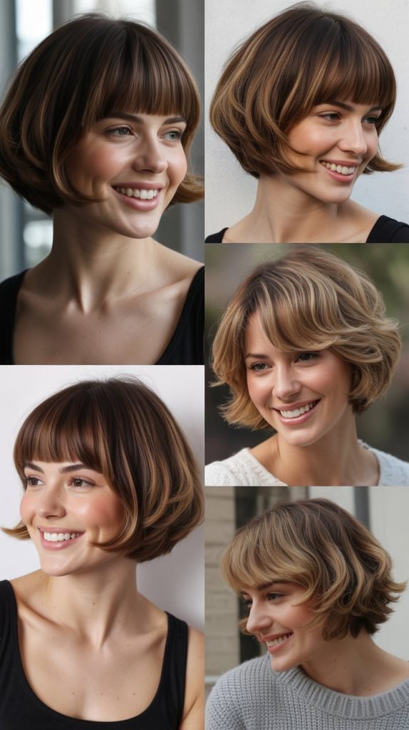 Asymmetrical Micro Bangs with Long Layers