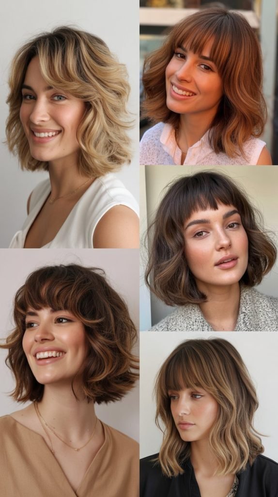  Shoulder-Length With Face-Framing Bangs