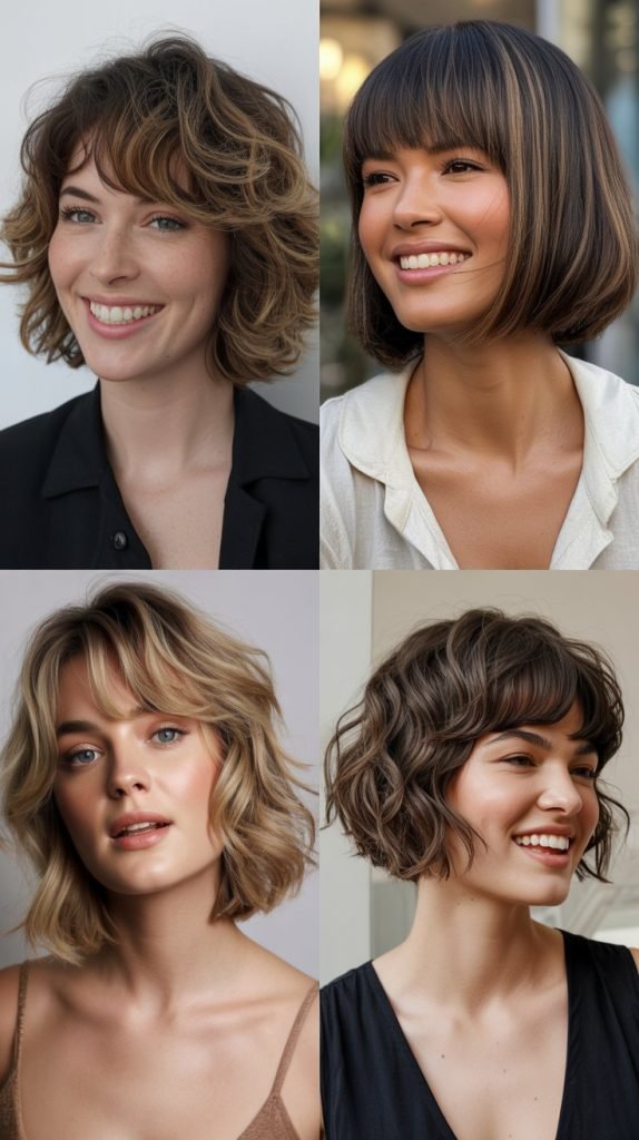  Textured Bob with Bangs