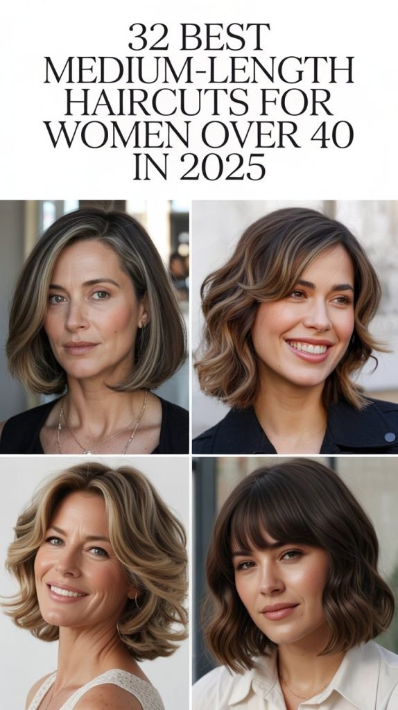 32 Best Medium-Length Haircuts for Women Over 40 in 2025