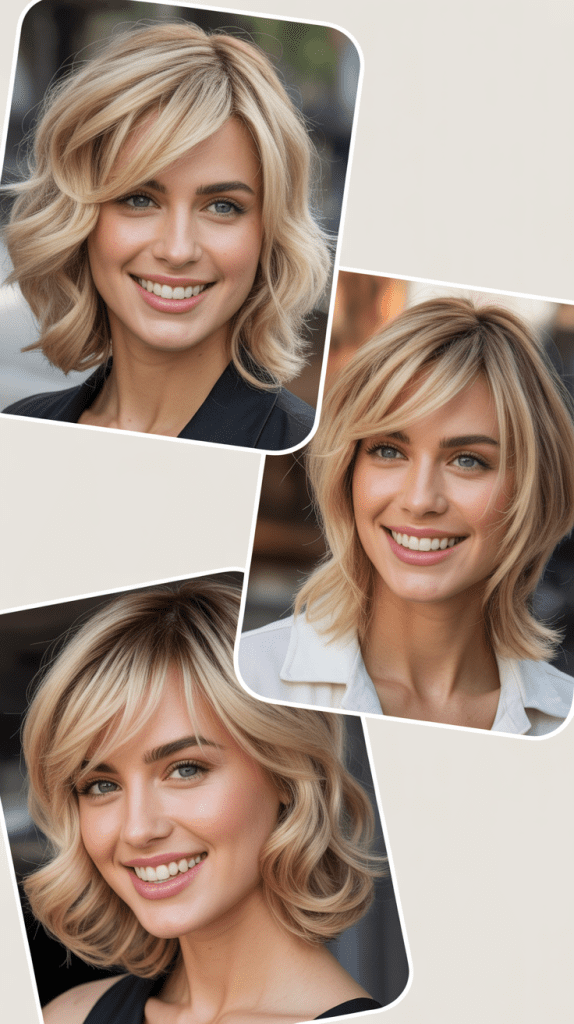 Choppy Midi with Angular Side Bangs