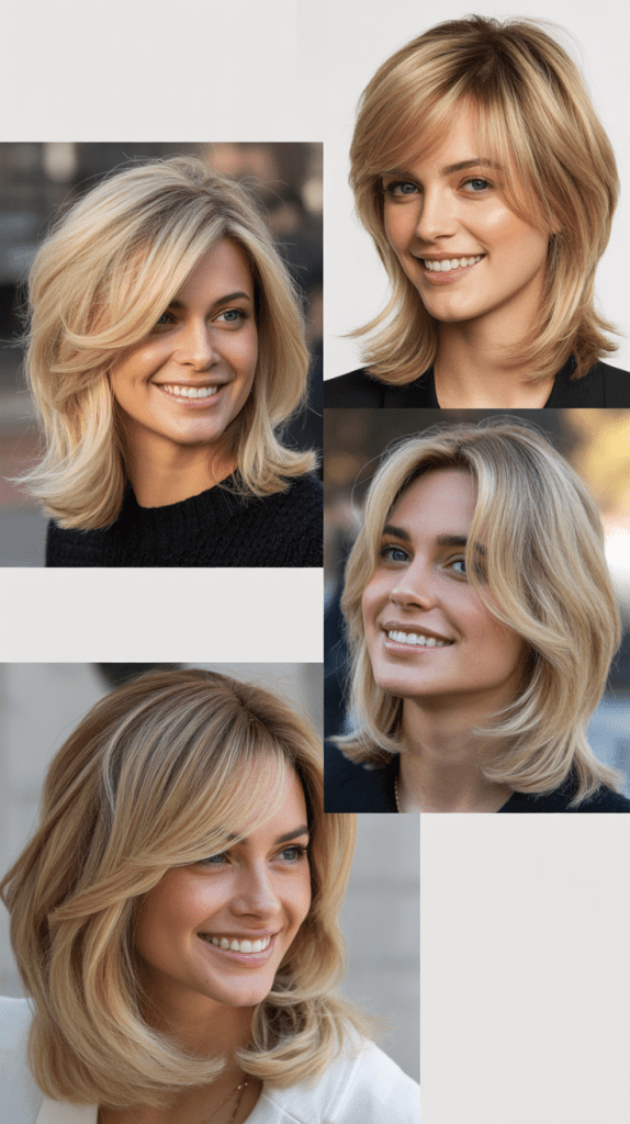 Tousled Layers with Side-Parted Bangs