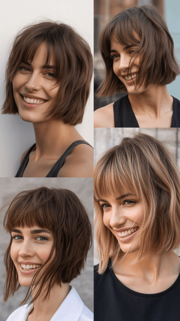 Edgy Bob With Long Choppy Bangs