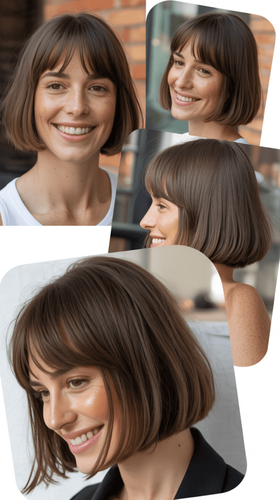 Blunt Bob With Long Side Bangs