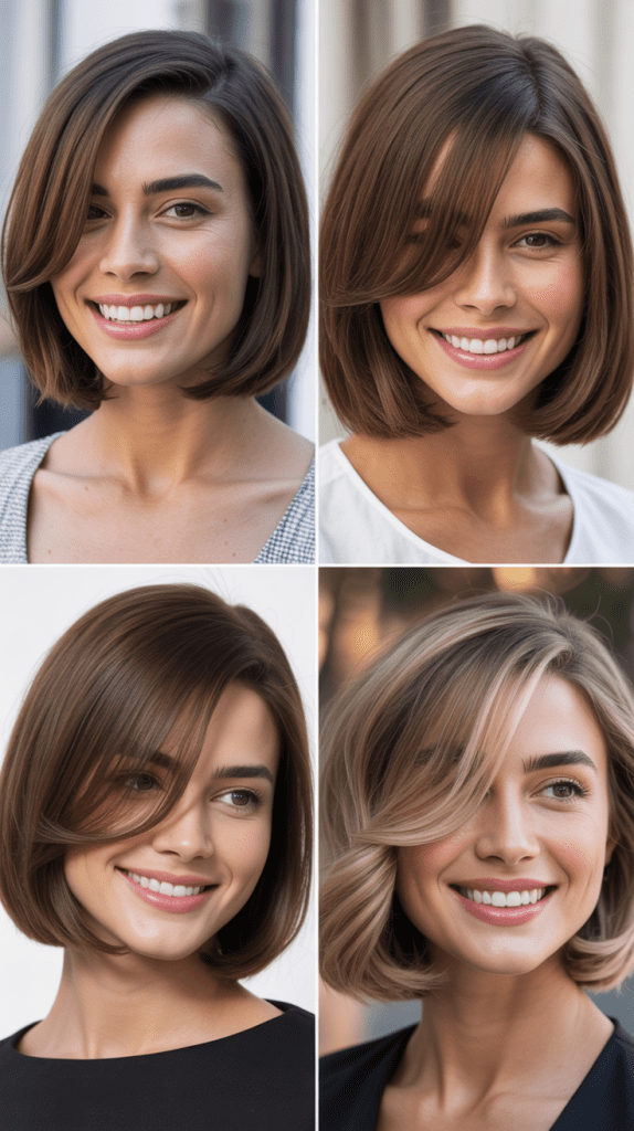 Classic Bob With Long Side-Part Bangs