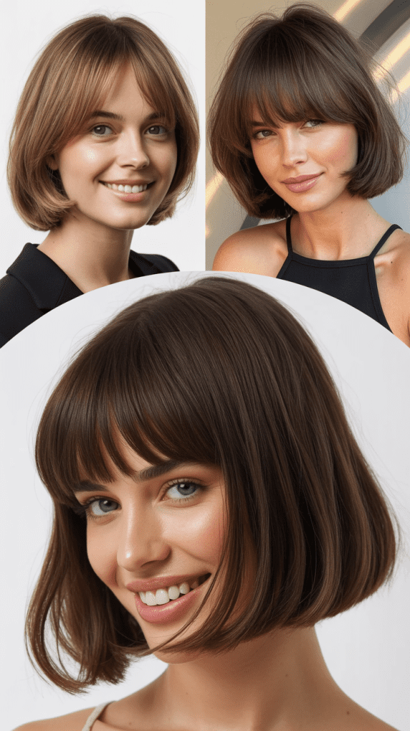 Bob With Long Baby Bangs Variation