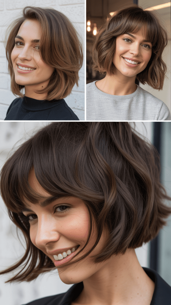 Asymmetrical Bob With Long Asymmetrical Bangs