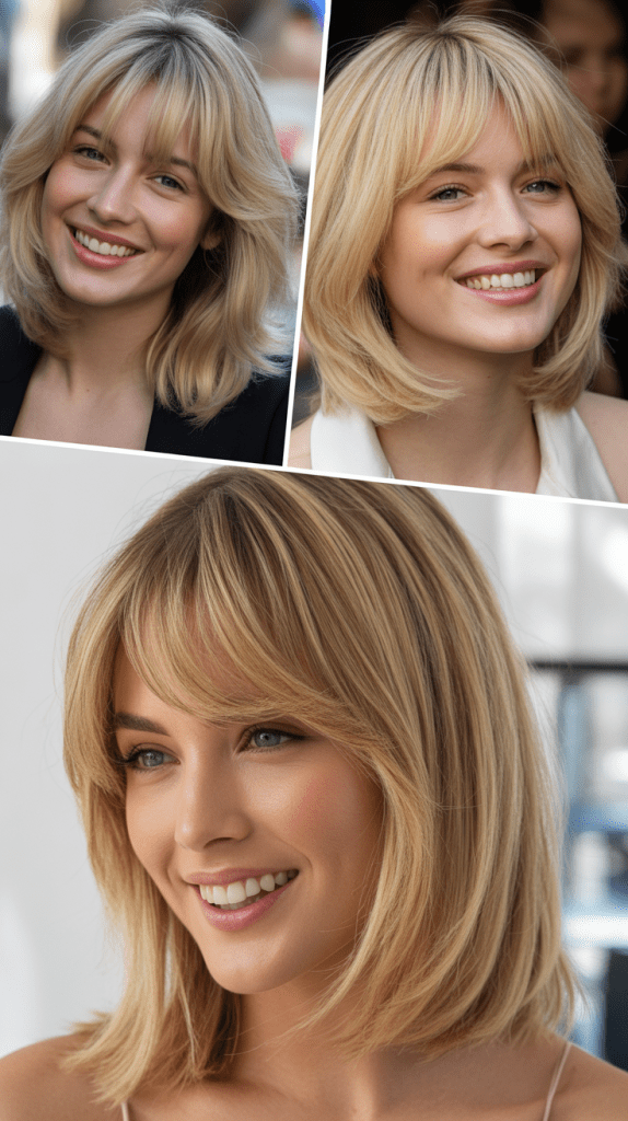 Subtle Layers with Face-Framing Bangs