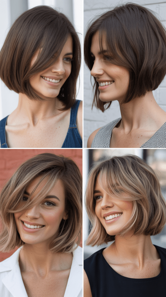 A-Line Bob With Long Side Bangs