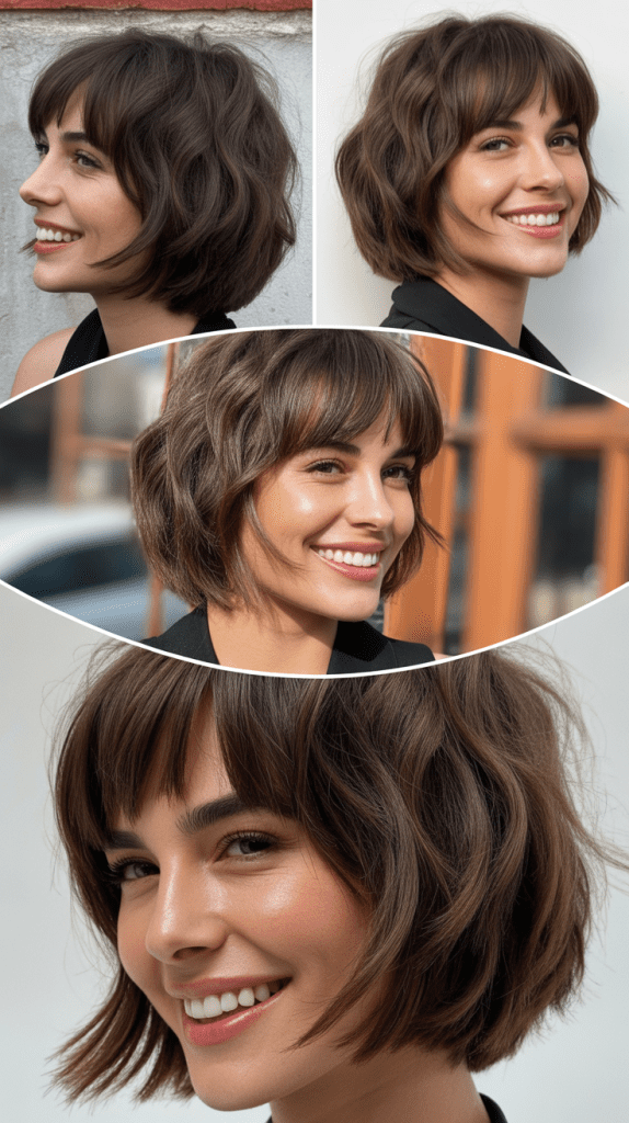 Choppy Bob with Razored Bangs and Internal Texture