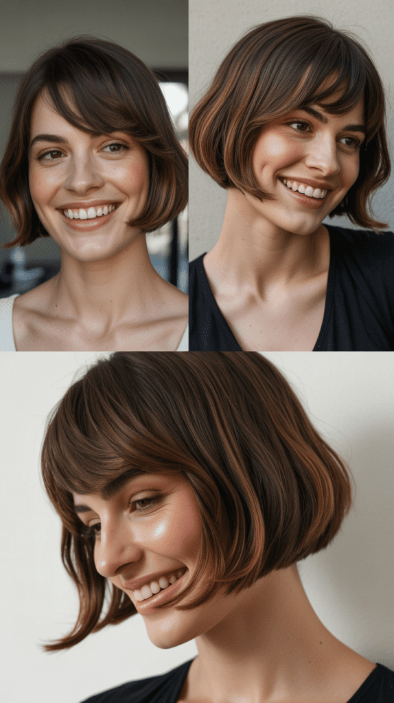 Graduated Bob With Diagonal Bangs