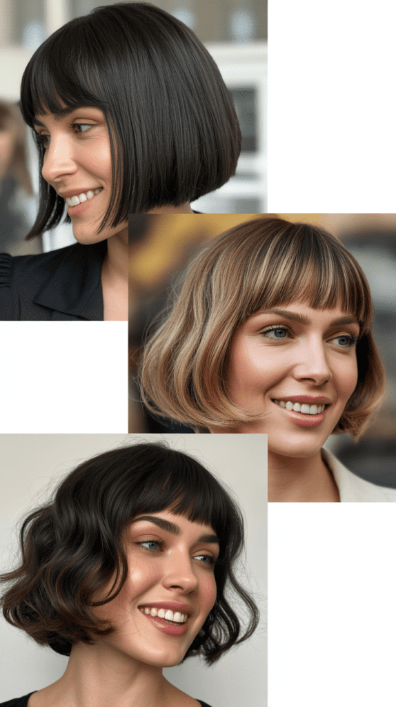 Precision Bob With Long Precision Bangs