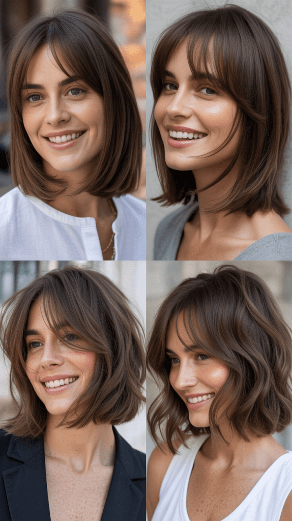 Layered Bob With Wispy Long Bangs