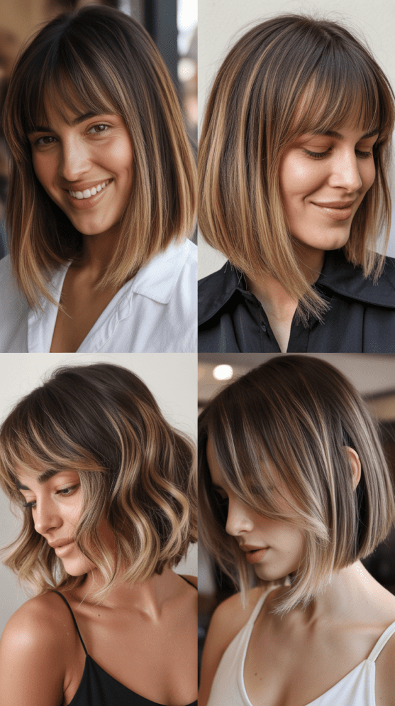 Bob With Long Ombré Bangs