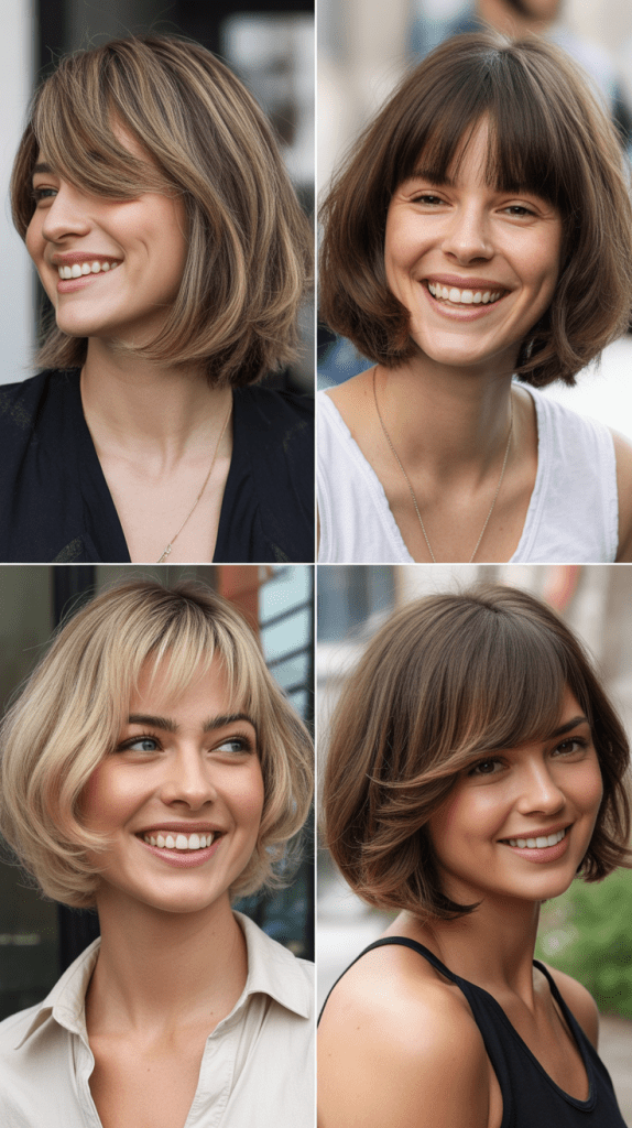 Layered Bob With Peek-A-Boo Bangs