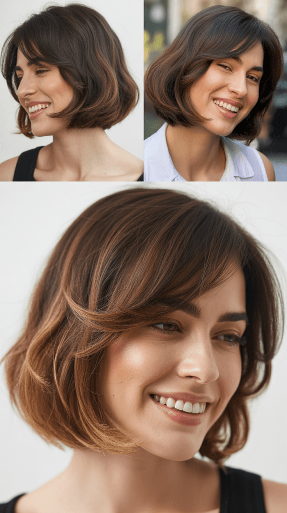 Soft Bob With Long Wispy Side Bangs