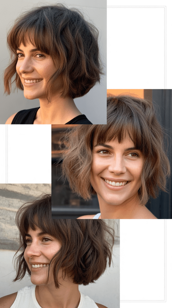 Messy Bob With Piecey Side Bangs