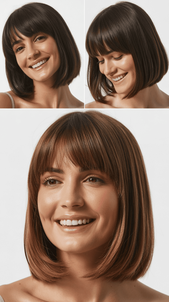  Sleek Lob with Wispy Bangs