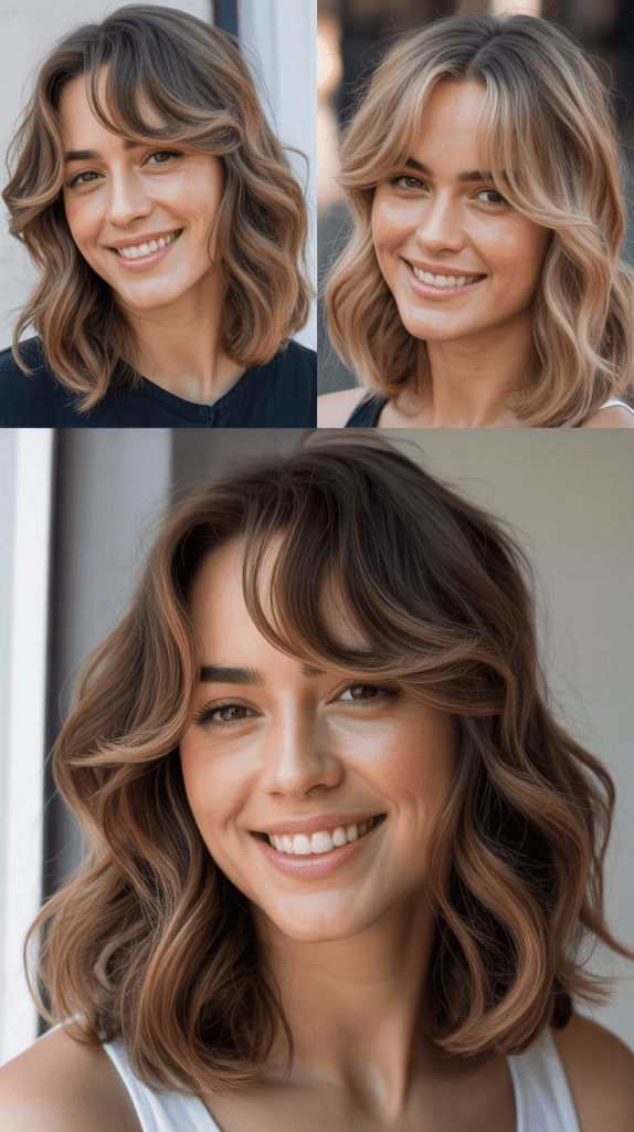 Lived-In Waves with Long Side Bangs