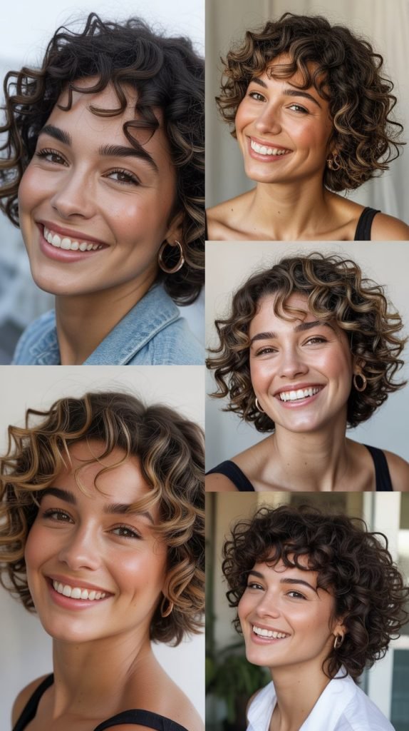 Curly Stacked Bob