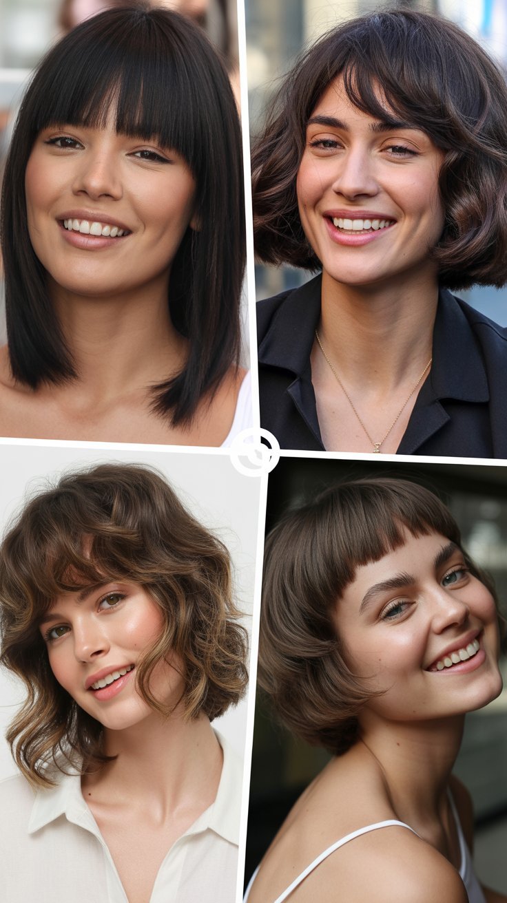 28 Long Bob Haircuts With Bangs That Look Stylish and Modern