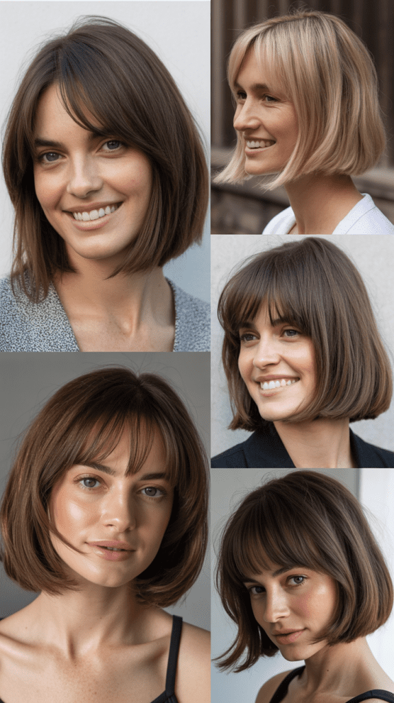 Bob With Long Piece-Out Bangs