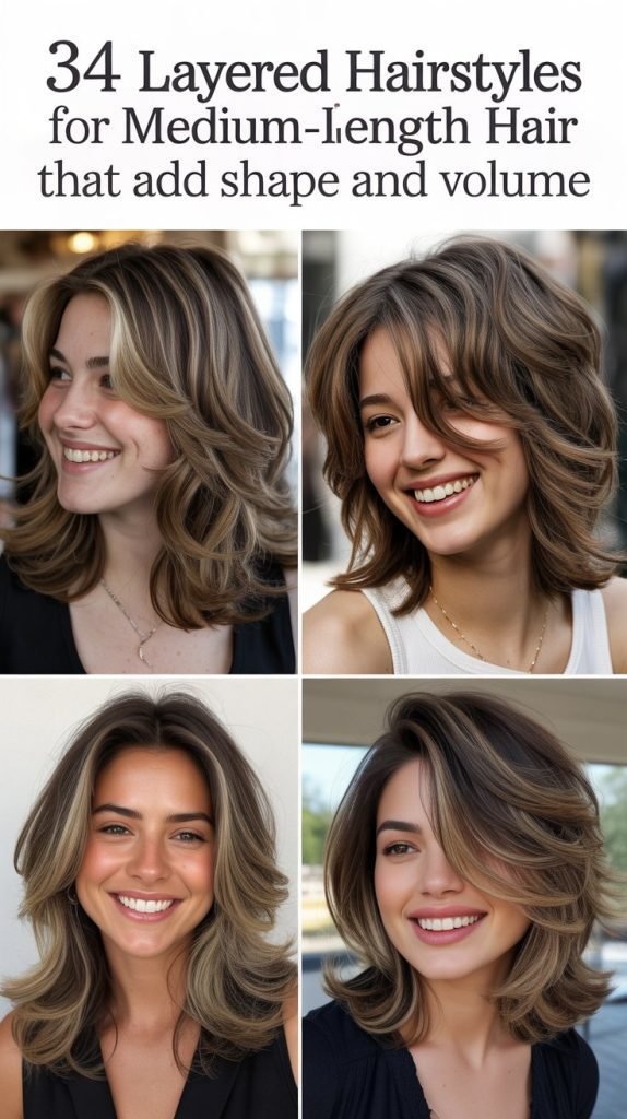 34 Layered Hairstyles for Medium-Length Hair That Add Shape and Volume