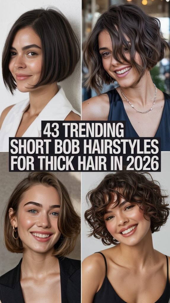 43 Trending Short Bob Hairstyles for Thick Hair in 2026 43 Trending Short Bob Hairstyles for Thick Hair in 2026